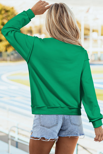 Carrot Oversize Drop Shoulder Reversible Mock Neck Sweatshirt